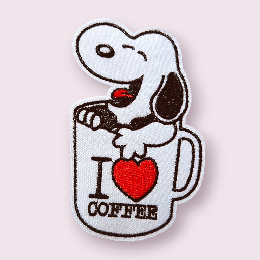 Iron‎ On Patch-Crafts Material DIY Accessory-Snoopy Peanut-I Love Coffee-Mug